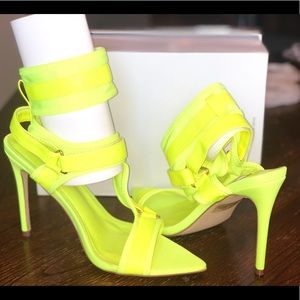 Cape Robbin Neon Lime Heels (Never Worn)